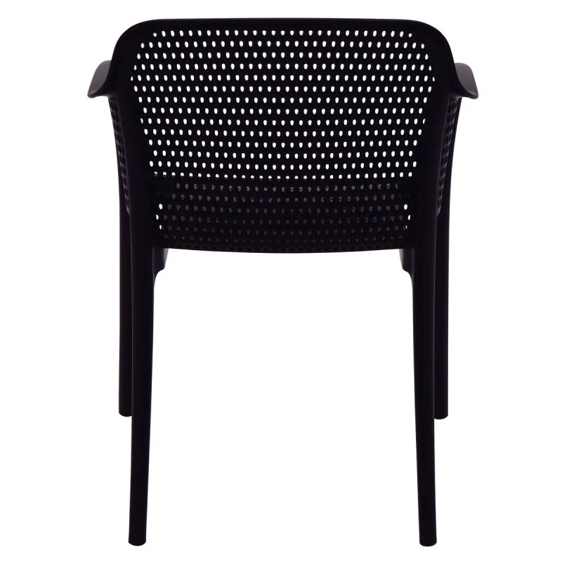 Poly Armchair Black - 21.9" x 24" x 31.5" - Set of 4 Poly Armchair Black - 21.9" x 24" x 31.5" - Set of 4