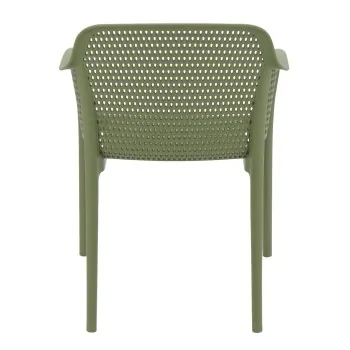 Poly Armchair Olive Green - 21.9" x 24" x 31.5" - Set of 4
