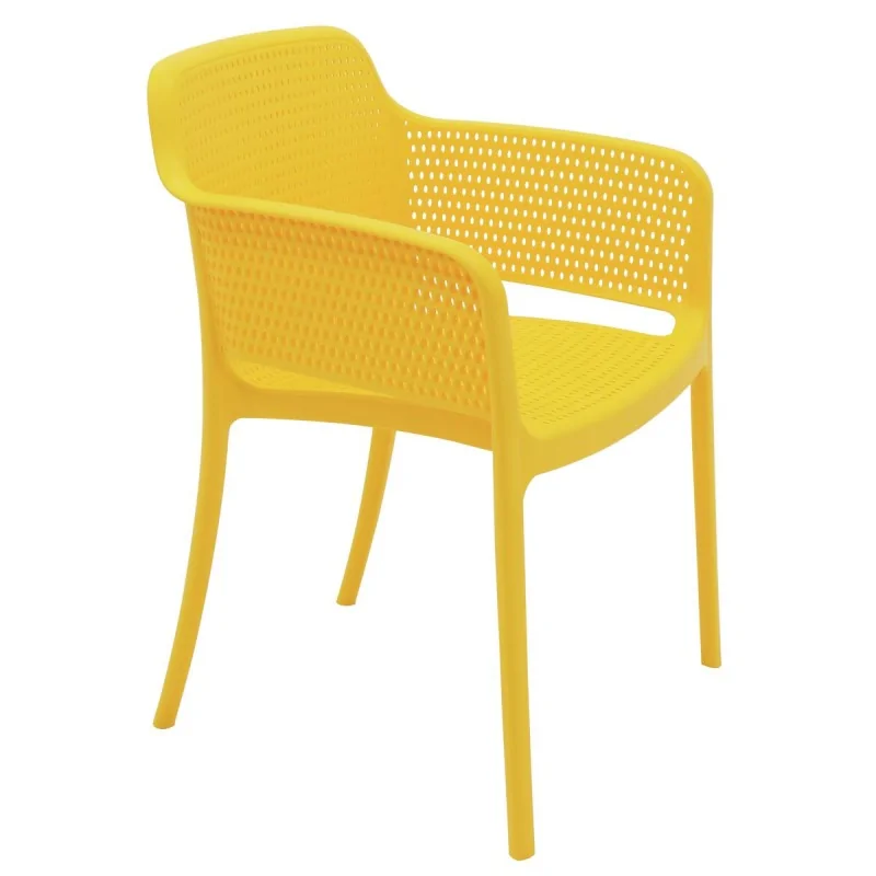 Poly Armchair Yellow - 21.9" x 24" x 31.5" - Set of 4
