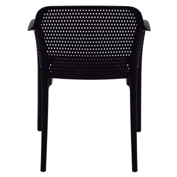 Poly Armchair Black - 21.9" x 24" x 31.5" - Set of 4