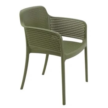 Poly Armchair Olive Green - 21.9" x 24" x 31.5" - Set of 4