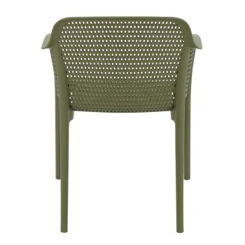 Poly Armchair Olive Green - 21.9" x 24" x 31.5" - Set of 4