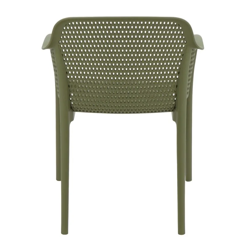 Poly Armchair Olive Green - 21.9" x 24" x 31.5" - Set of 4