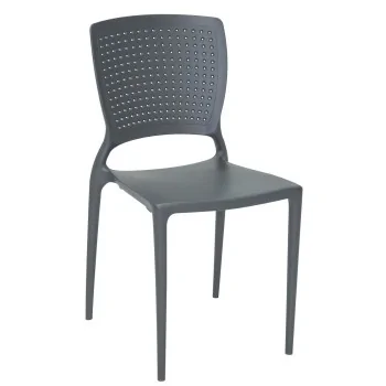 Chair With Dotted Backrest Gray - 20.1" x 21.3" x 32.5" - Set of 4