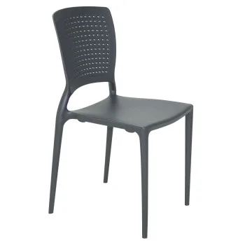 Chair With Dotted Backrest Gray - 20.1" x 21.3" x 32.5" - Set of 4