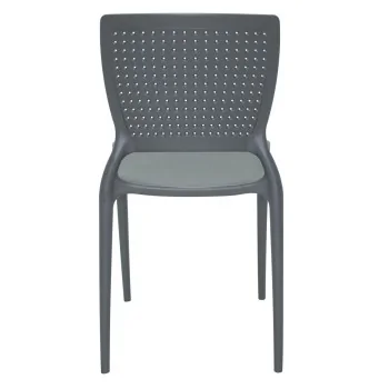 Chair With Dotted Backrest Gray - 20.1" x 21.3" x 32.5" - Set of 4