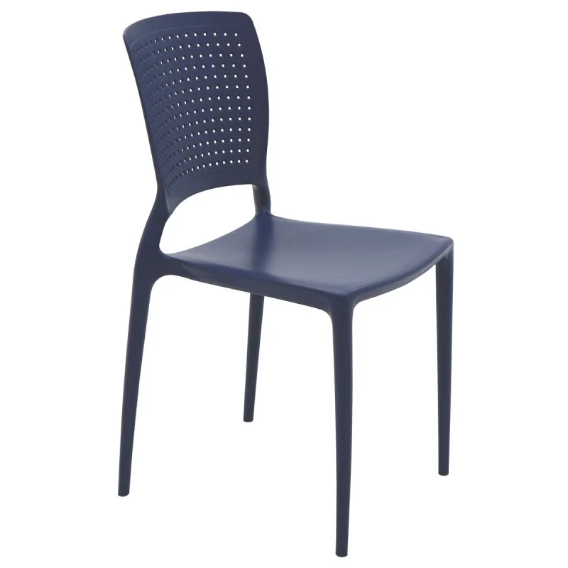 Chair With Dotted Backrest Blue - 20.1" x 21.3" x 32.5" - Set of 4