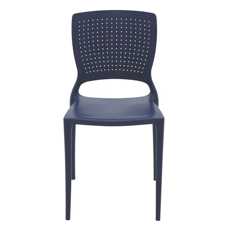 Chair With Dotted Backrest Blue - 20.1" x 21.3" x 32.5" - Set of 4