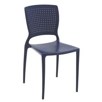 Chair With Dotted Backrest Blue - 20.1" x 21.3" x 32.5" - Set of 4