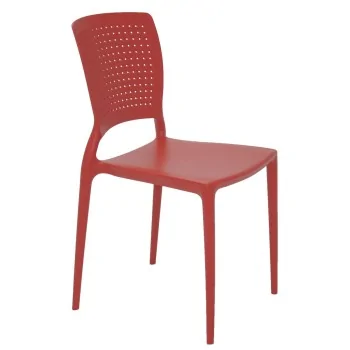 Chair With Dotted Backrest Red - 20.1" x 21.3" x 32.5" - Set of 4