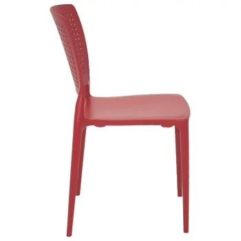 Chair With Dotted Backrest Red - 20.1" x 21.3" x 32.5" - Set of 4