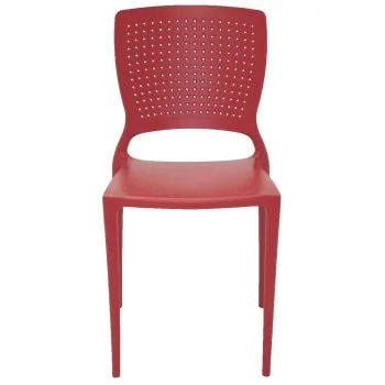Chair With Dotted Backrest Red - 20.1" x 21.3" x 32.5" - Set of 4