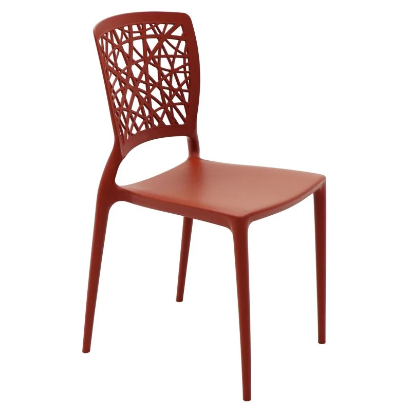 Poly Chair Terracotta - 20.1" x 16.9" x 33.3" - Set of 4 Poly Chair Terracotta - 20.1" x 16.9" x 33.3" - Set of 4