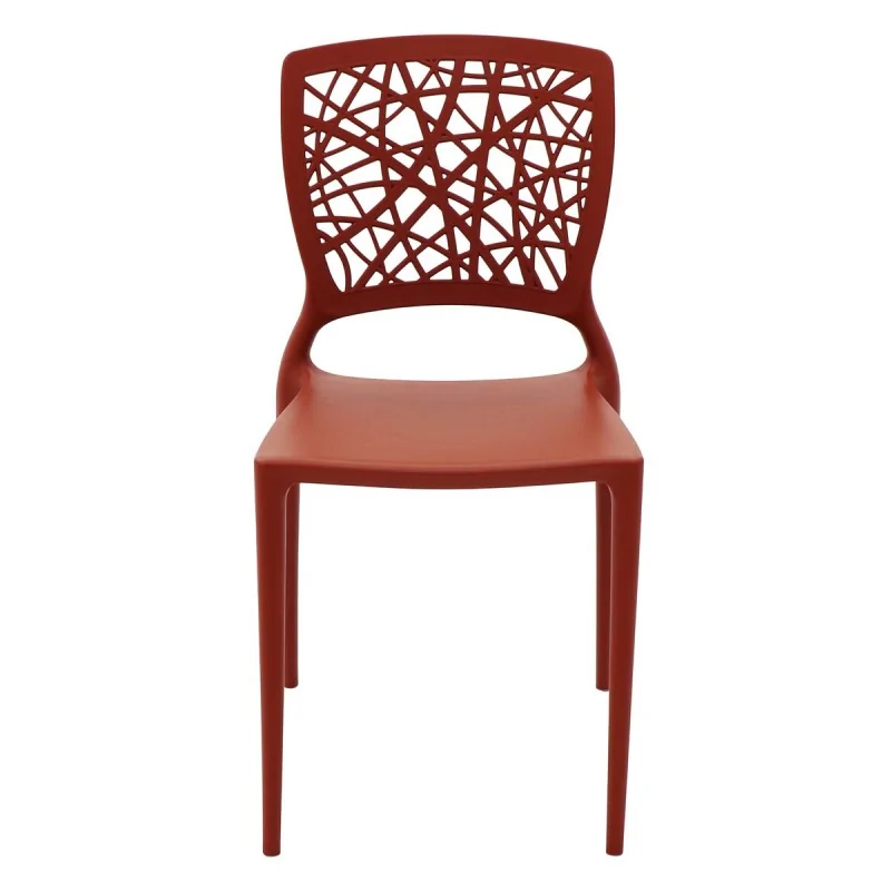 Poly Chair Terracotta - 20.1" x 16.9" x 33.3" - Set of 4 Poly Chair Terracotta - 20.1" x 16.9" x 33.3" - Set of 4