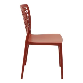 Poly Chair Terracotta - 20.1" x 16.9" x 33.3" - Set of 4