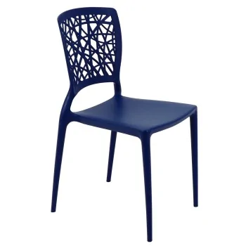 Poly Chair Blue - 20.1" x 16.9" x 33.3" - Set of 4