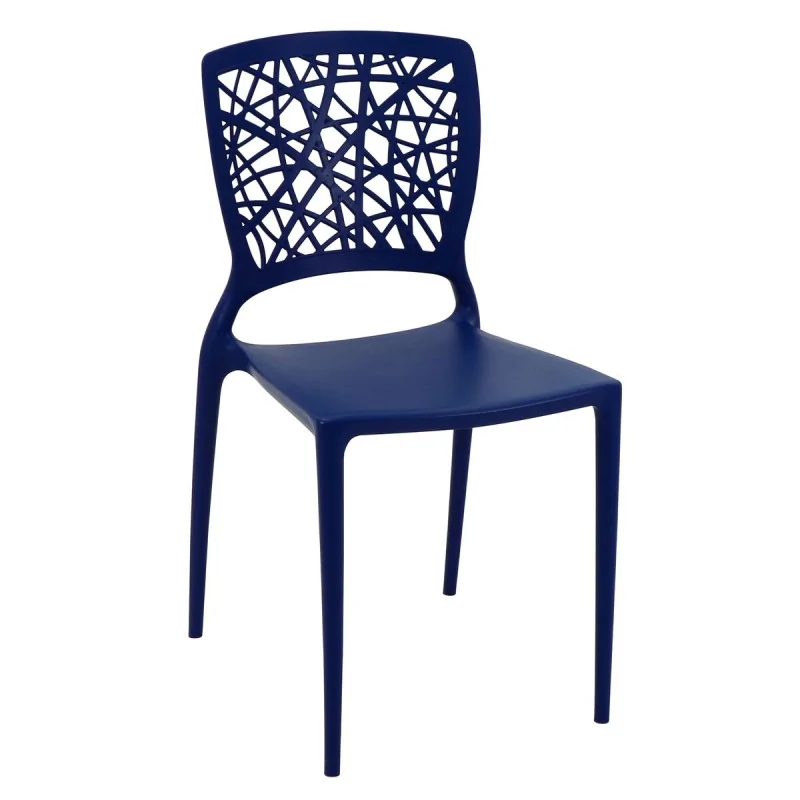 Poly Chair Blue - 20.1" x 16.9" x 33.3" - Set of 4