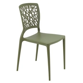 Poly Chair Olive Green - 20.1" x 16.9" x 33.3" - Set of 4