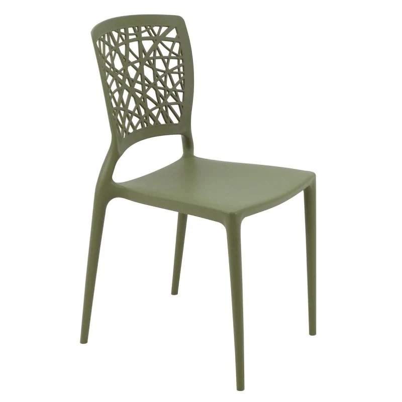 Poly Chair Olive Green - 20.1" x 16.9" x 33.3" - Set of 4 Poly Chair Olive Green - 20.1" x 16.9" x 33.3" - Set of 4