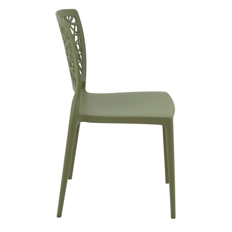 Poly Chair Olive Green - 20.1" x 16.9" x 33.3" - Set of 4 Poly Chair Olive Green - 20.1" x 16.9" x 33.3" - Set of 4