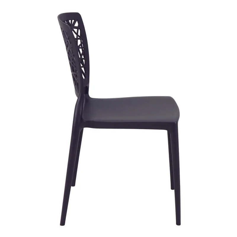 Poly Chair Dark Gray - 20.1" x 16.9" x 33.3" - Set of 4 Poly Chair Dark Gray - 20.1" x 16.9" x 33.3" - Set of 4