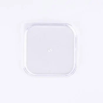 Plastic Kubito Dessert Cup Lid - 84.3 mm x 84.3 mm x h 5.7 mm - 100 pcs