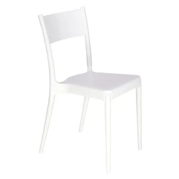 Poly Chair White - 20.1" x 20.5" x 31.5" - Set of 4