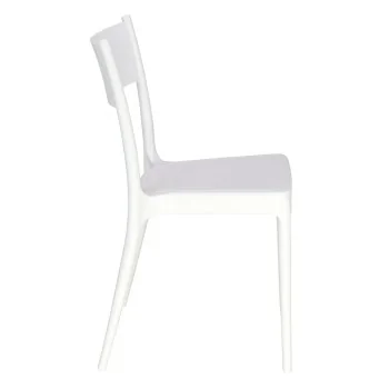 Poly Chair White - 20.1" x 20.5" x 31.5" - Set of 4