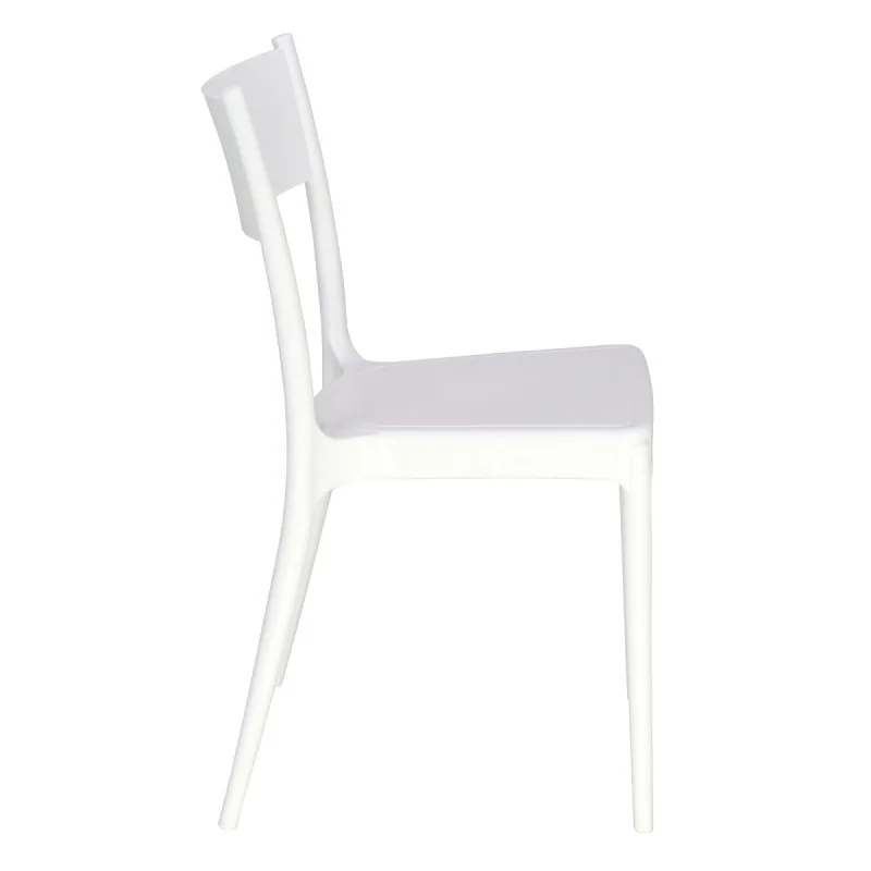 Poly Chair White - 20.1" x 20.5" x 31.5" - Set of 4 Poly Chair White - 20.1" x 20.5" x 31.5" - Set of 4
