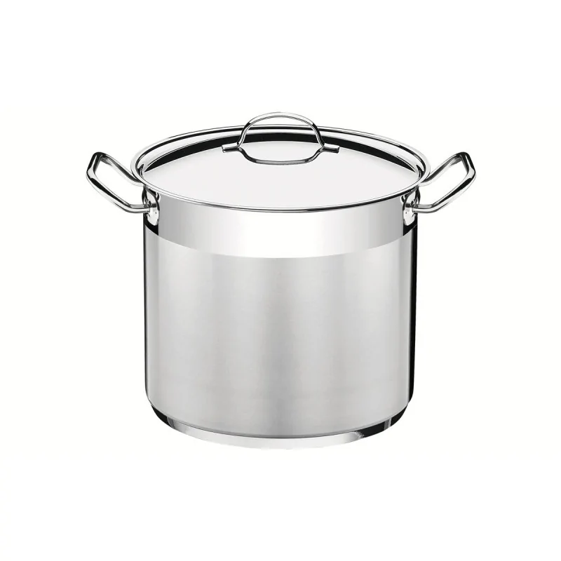 Tramontina Commercial 16.5 qt (15.7l) Covered Stock Pot (Ø28 cm) - Triply Base - with Lid