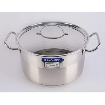Tramontina 1.9 qt (1.8l) Stainless Steel Covered Casserole (Ø16 cm) with Lid - Set of 4