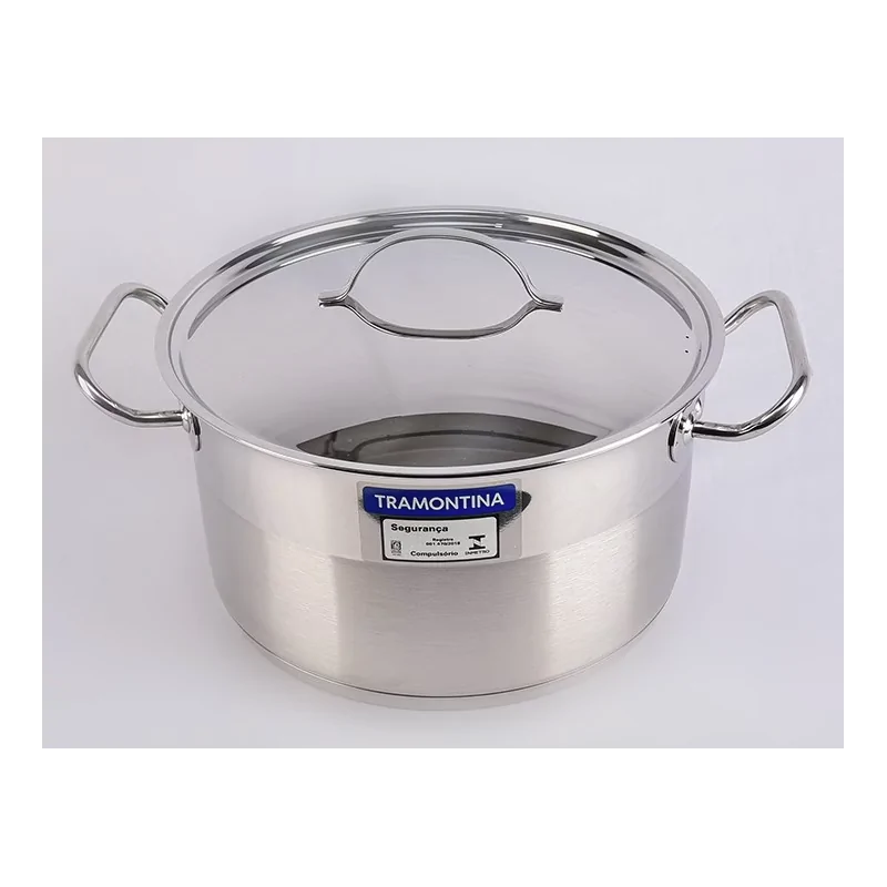 Tramontina 1.9 qt (1.8l) Stainless Steel Covered Casserole (Ø16 cm) with Lid - Set of 4