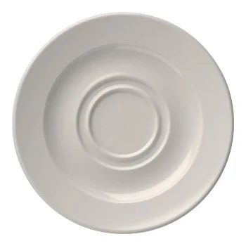 ID Fine Frame White Fine China Saucer 6.3 Inch - Set of 12 pcs