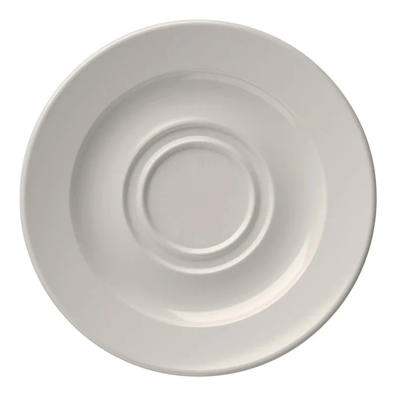ID Fine Frame White Fine China Saucer 6.3 Inch - Set of 12 pcs