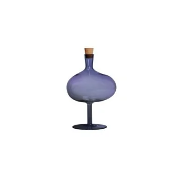 Kosta Boda Bod Glass Bottle Midnight Blue Large