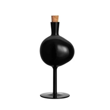Kosta Boda Bod Glass Bottle Black XL