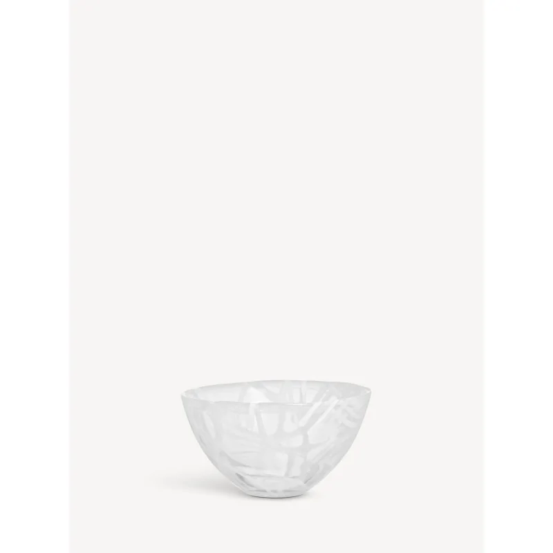 Kosta Boda Contrast Glass Bowl White/White Small Kosta Boda Contrast Glass Bowl White/White Small