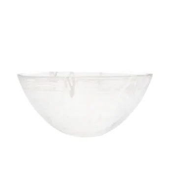 Kosta Boda Contrast Glass Bowl White/White Large