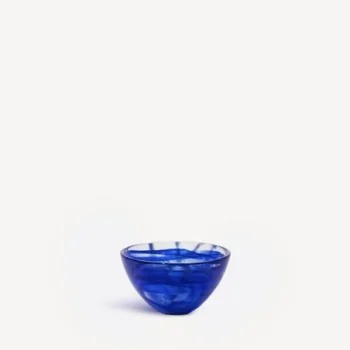 Kosta Boda Contrast Glass Bowl Blue/Blue Small