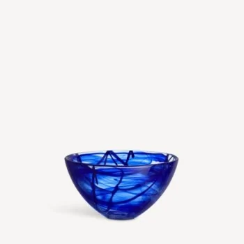 Kosta Boda Contrast Glass Bowl Blue/Blue Medium