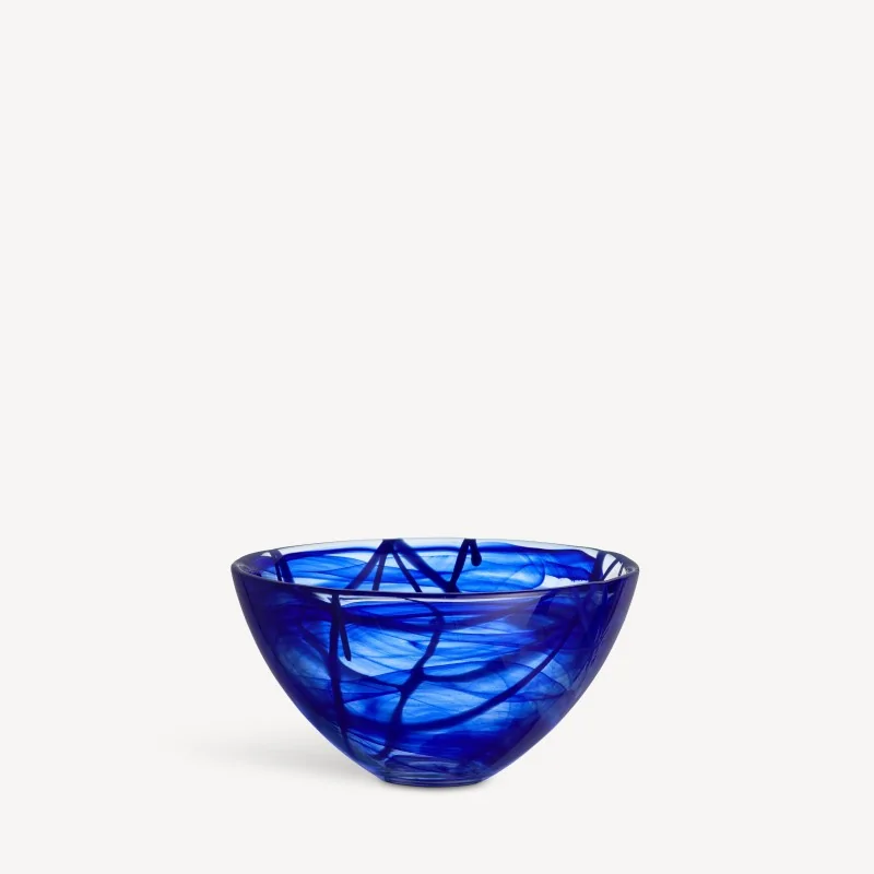Kosta Boda Contrast Glass Bowl Blue/Blue Medium Kosta Boda Contrast Glass Bowl Blue/Blue Medium