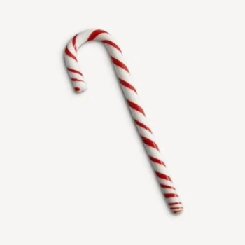Kosta Boda Polka Candy Cane White/Red
