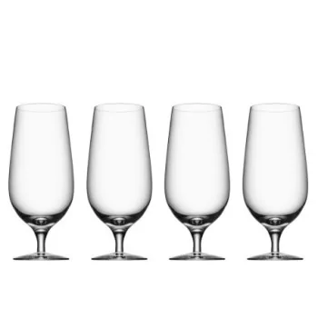Orrefors Crystal Beer Lager - Set of 4
