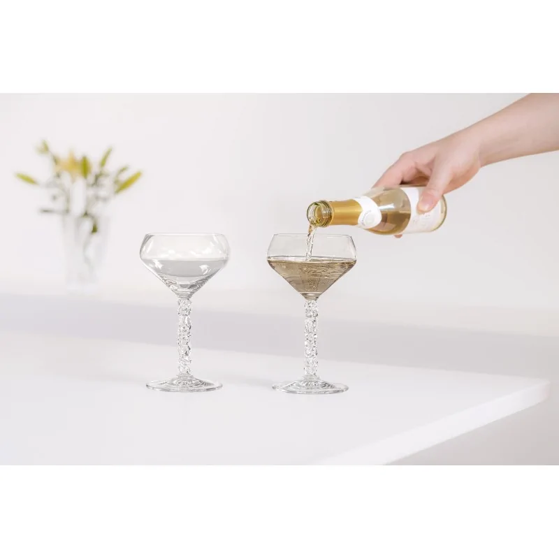 Orrefors Carat Crystal Coupe - Set of 2 Orrefors Carat Crystal Coupe - Set of 2