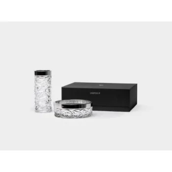 Orrefors Carat Crystal Bowl & Carat Crystal Vase Gift Set