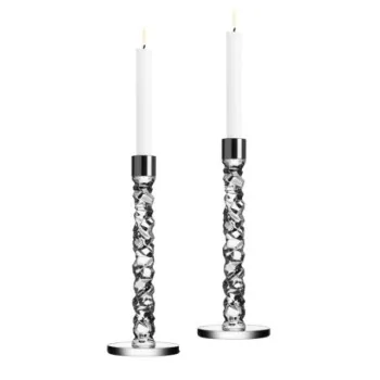 Orrefors Carat Candlestick Set Large