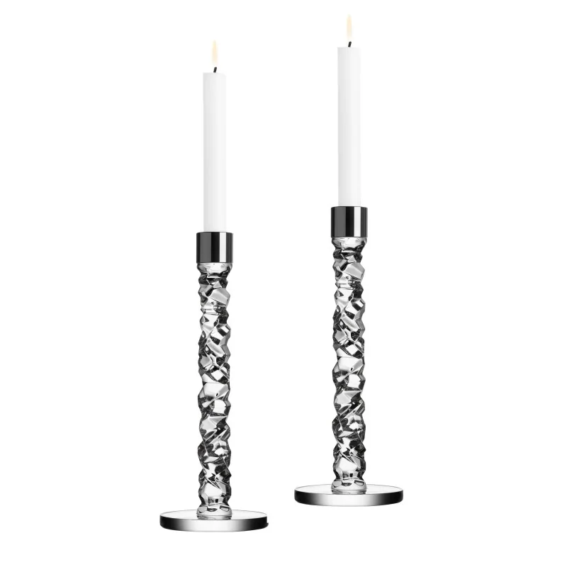 Orrefors Carat Candlestick Set Large Orrefors Carat Candlestick Set Large