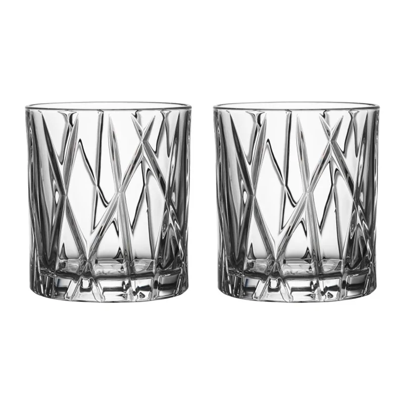 Orrefors City Crystal Old Fashioned - Set of 2 Orrefors City Crystal Old Fashioned - Set of 2