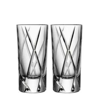 Orrefors City Crystal Shot - Set of 2