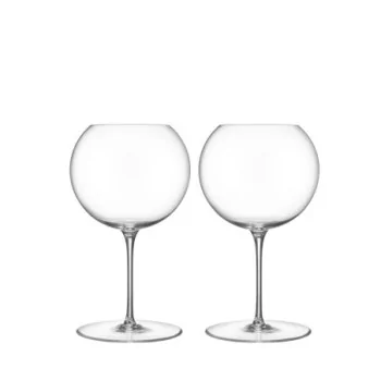 Orrefors Geometry Crystal Red Wine - Set of 2